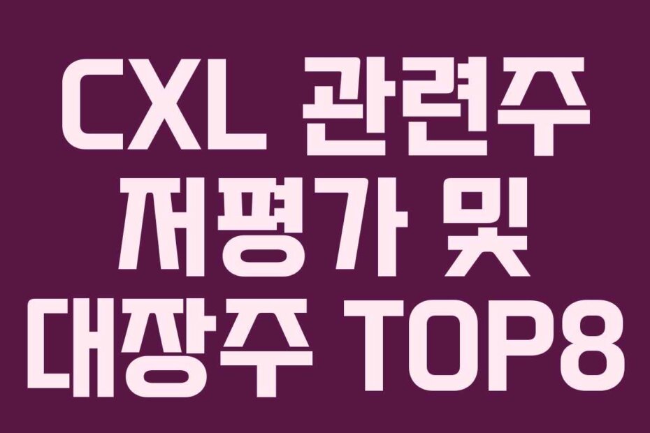 CXL 관련주 저평가 및 대장주 TOP8