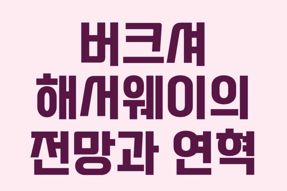 버크셔 해서웨이의 전망과 연혁