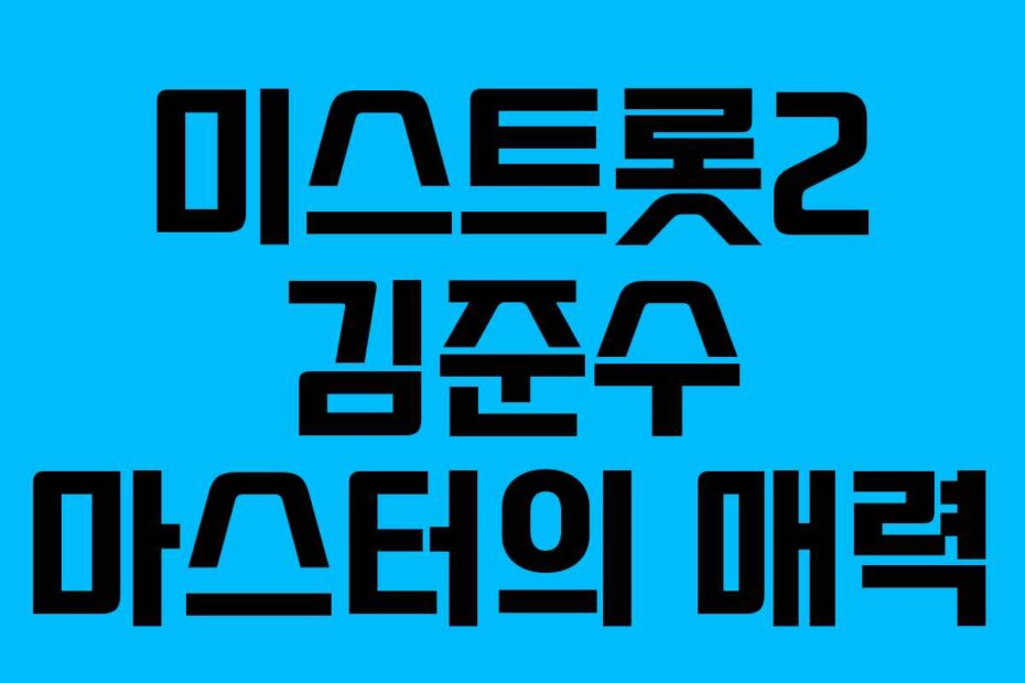 미스트롯2 김준수 마스터의 매력