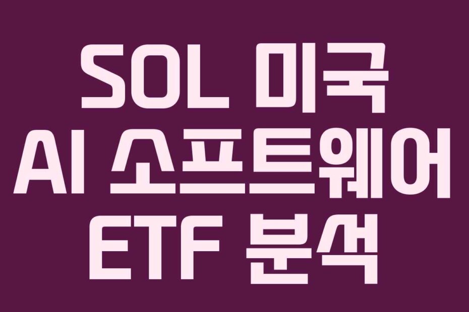 SOL 미국 AI 소프트웨어 ETF 분석