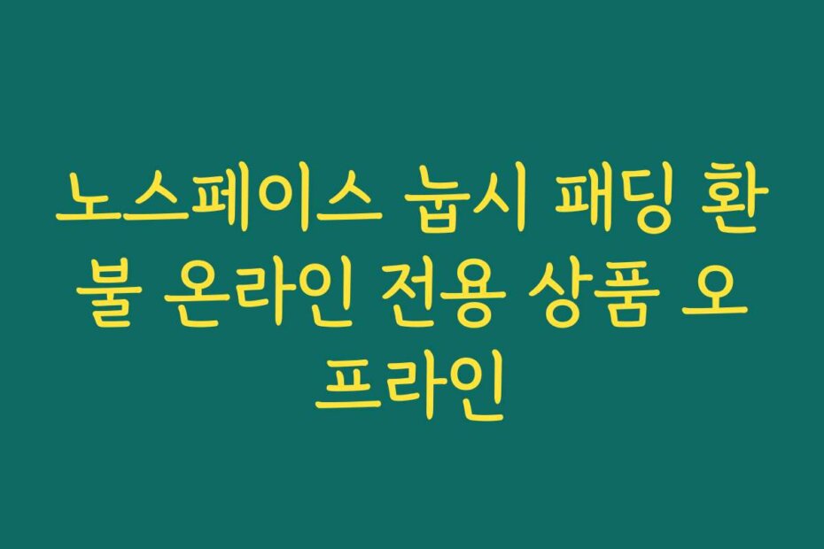 노스페이스 눕시 패딩 환불 온라인 전용 상품 오프라인