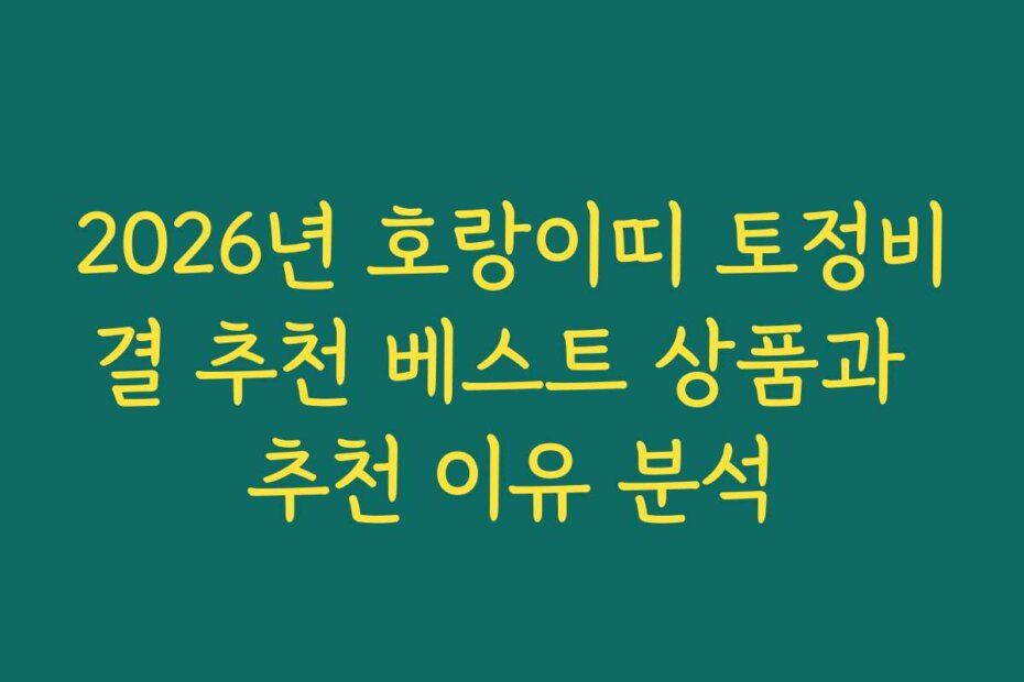 2026년 호랑이띠 토정비결 추천 베스트 상품과 추천 이유 분석