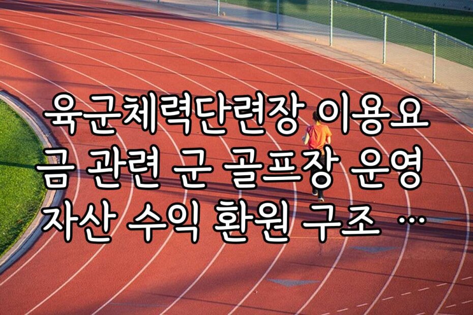 육군체력단련장 이용요금 관련 군 골프장 운영 자산 수익 환원 구조 분석
