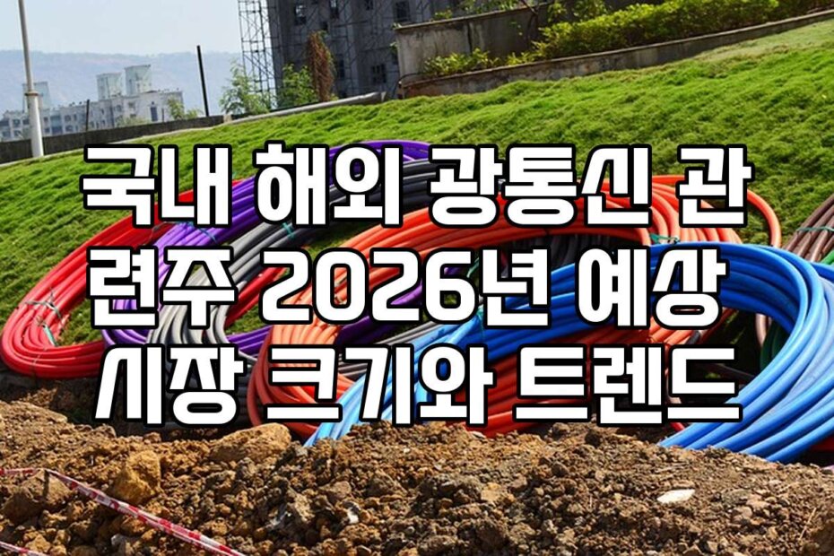 국내 해외 광통신 관련주 2026년 예상 시장 크기와 트렌드