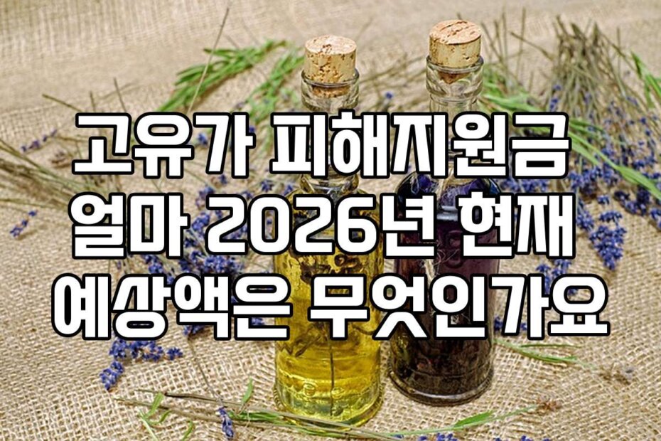 고유가 피해지원금 얼마 2026년 현재 예상액은 무엇인가요