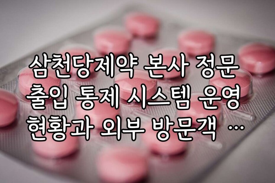 삼천당제약 본사 정문 출입 통제 시스템 운영 현황과 외부 방문객 유의사항