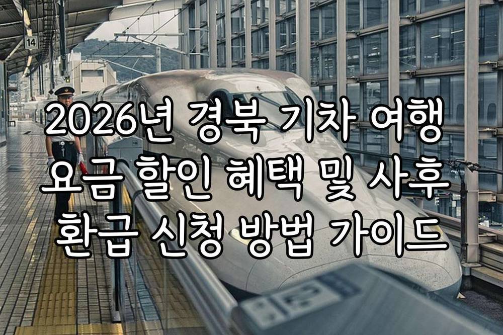 2026년 경북 기차 여행 요금 할인 혜택 및 사후 환급 신청 방법 가이드