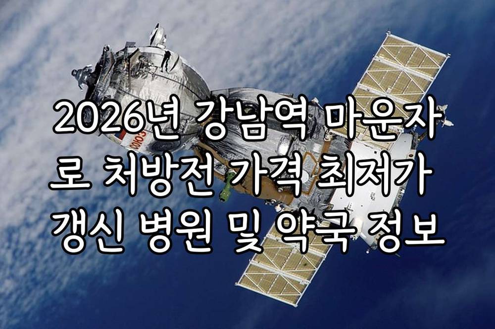 2026년 강남역 마운자로 처방전 가격 최저가 갱신 병원 및 약국 정보