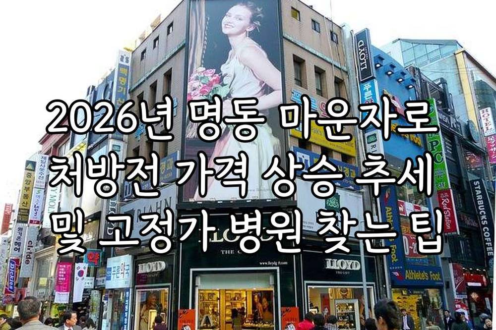 2026년 명동 마운자로 처방전 가격 상승 추세 및 고정가 병원 찾는 팁