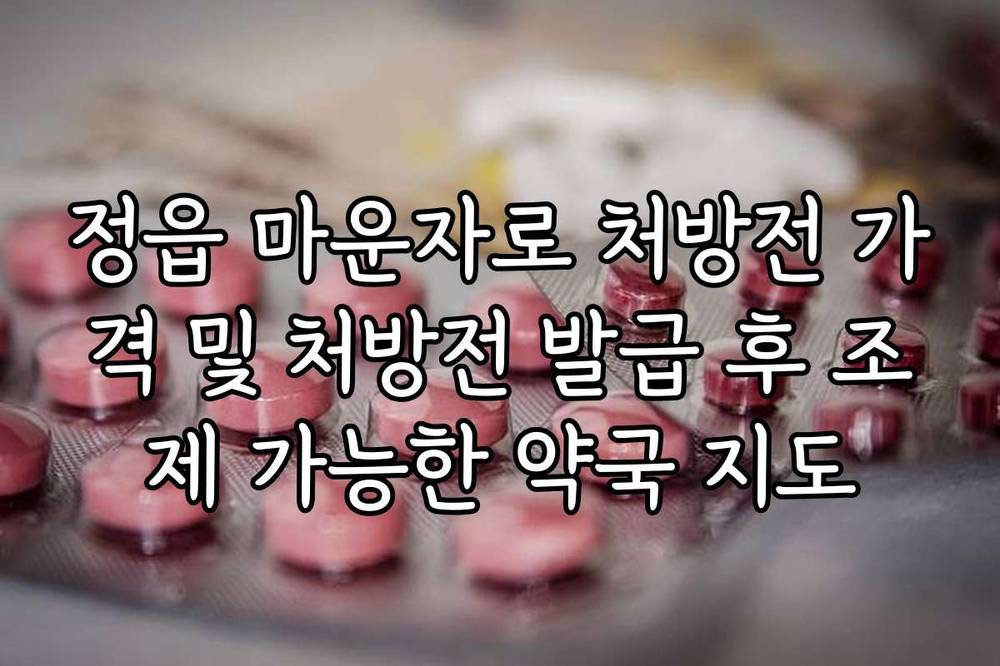 정읍 마운자로 처방전 가격 및 처방전 발급 후 조제 가능한 약국 지도
