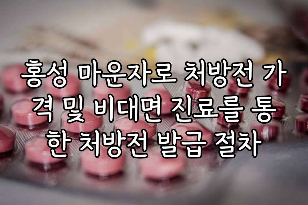 홍성 마운자로 처방전 가격 및 비대면 진료를 통한 처방전 발급 절차