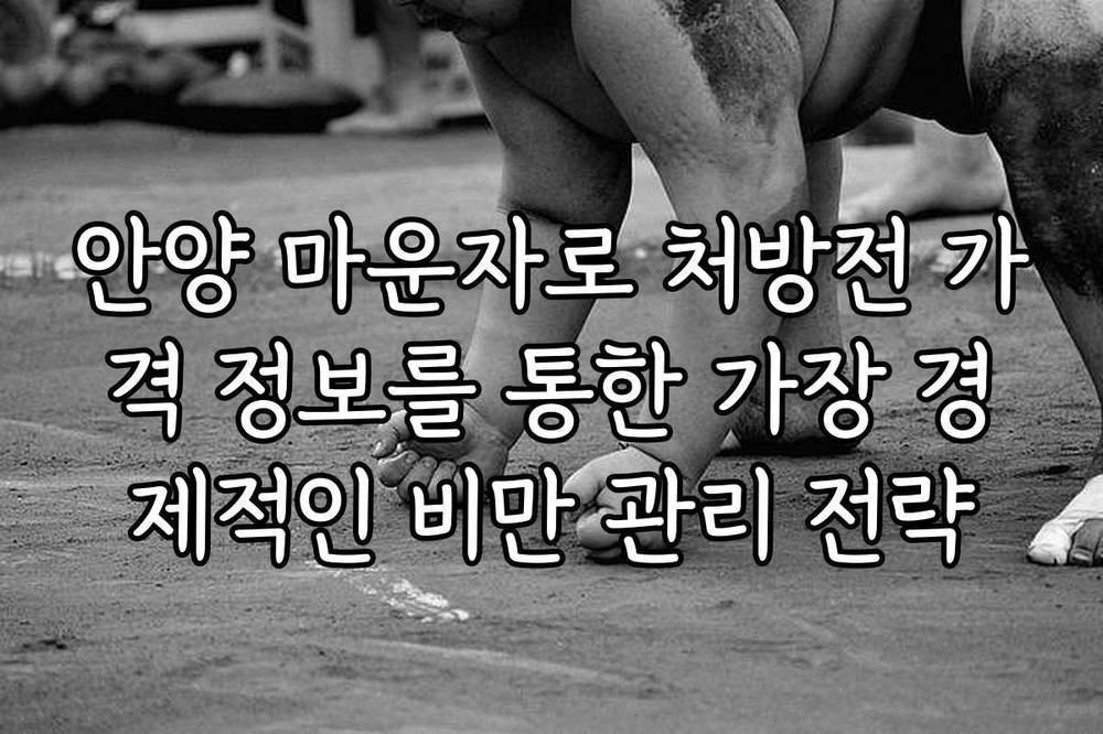 안양 마운자로 처방전 가격 정보를 통한 가장 경제적인 비만 관리 전략