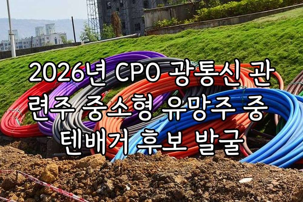 2026년 CPO 광통신 관련주 중소형 유망주 중 텐배거 후보 발굴