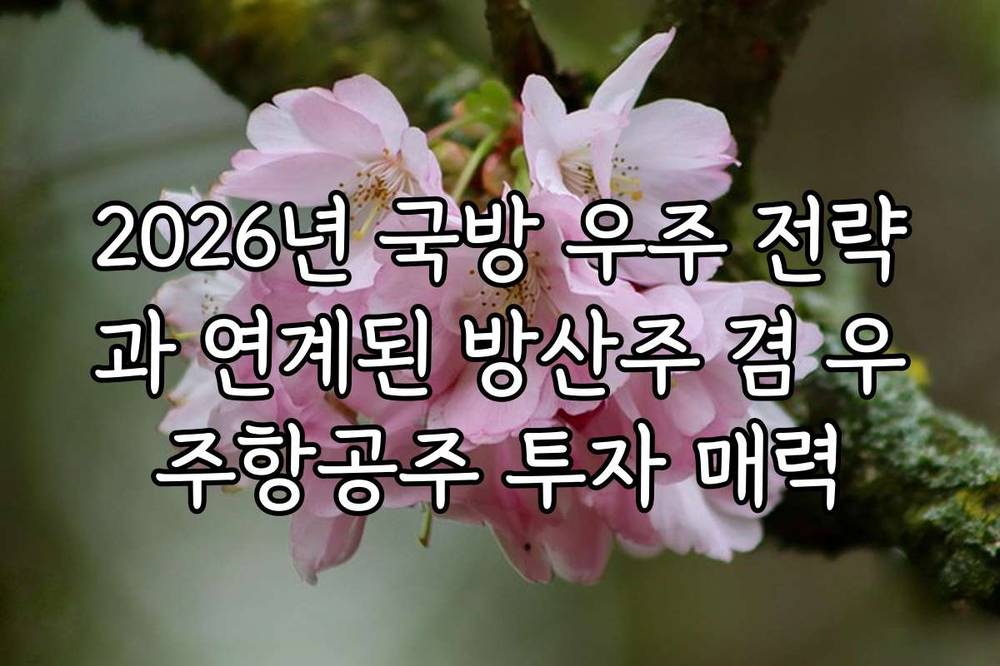 2026년 국방 우주 전략과 연계된 방산주 겸 우주항공주 투자 매력