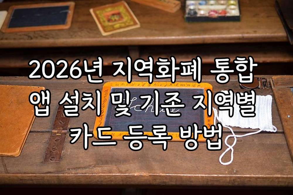 2026년 지역화폐 통합 앱 설치 및 기존 지역별 카드 등록 방법