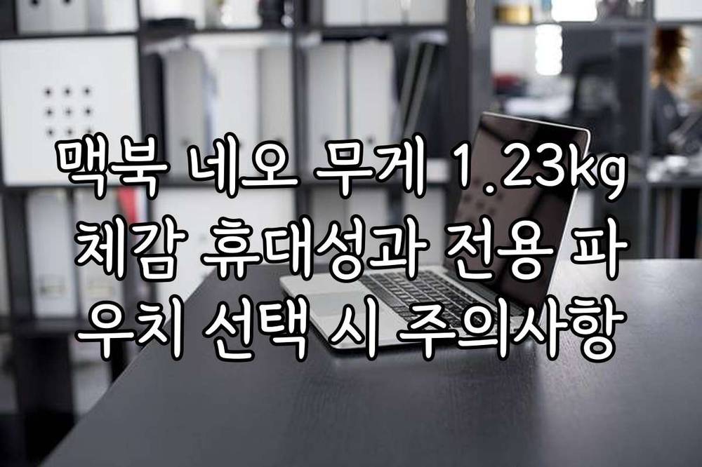 맥북 네오 무게 1.23kg 체감 휴대성과 전용 파우치 선택 시 주의사항