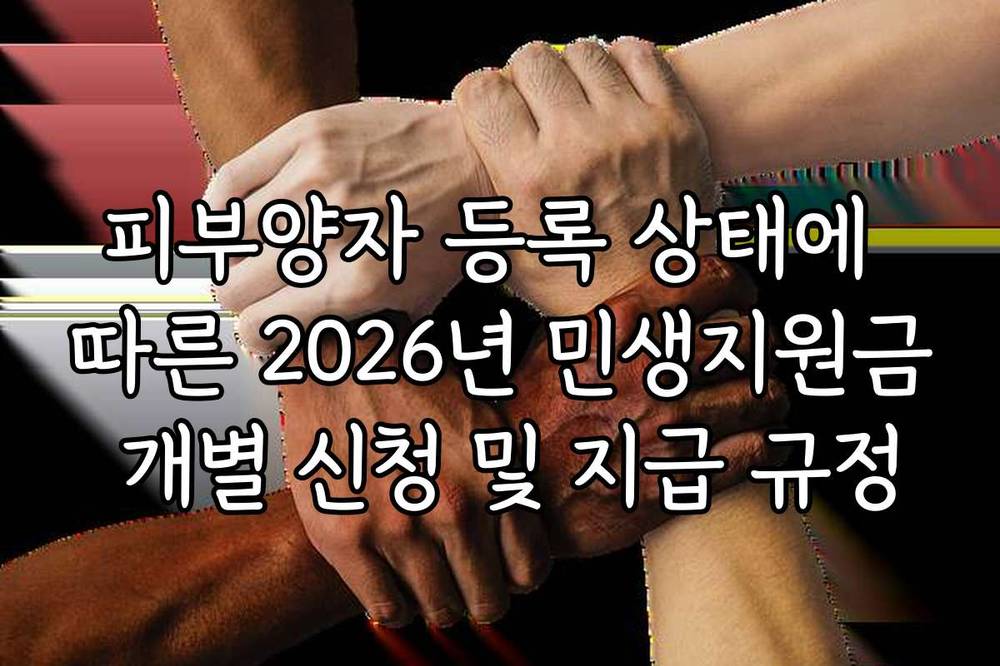 피부양자 등록 상태에 따른 2026년 민생지원금 개별 신청 및 지급 규정