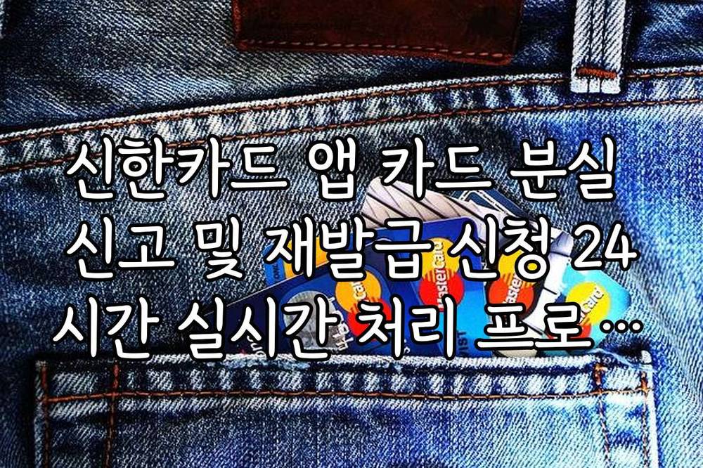신한카드 앱 카드 분실 신고 및 재발급 신청 24시간 실시간 처리 프로세스