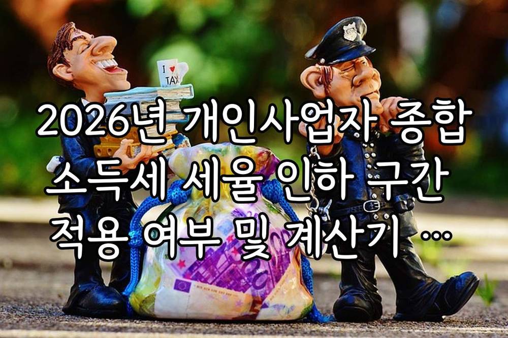 2026년 개인사업자 종합소득세 세율 인하 구간 적용 여부 및 계산기 활용법