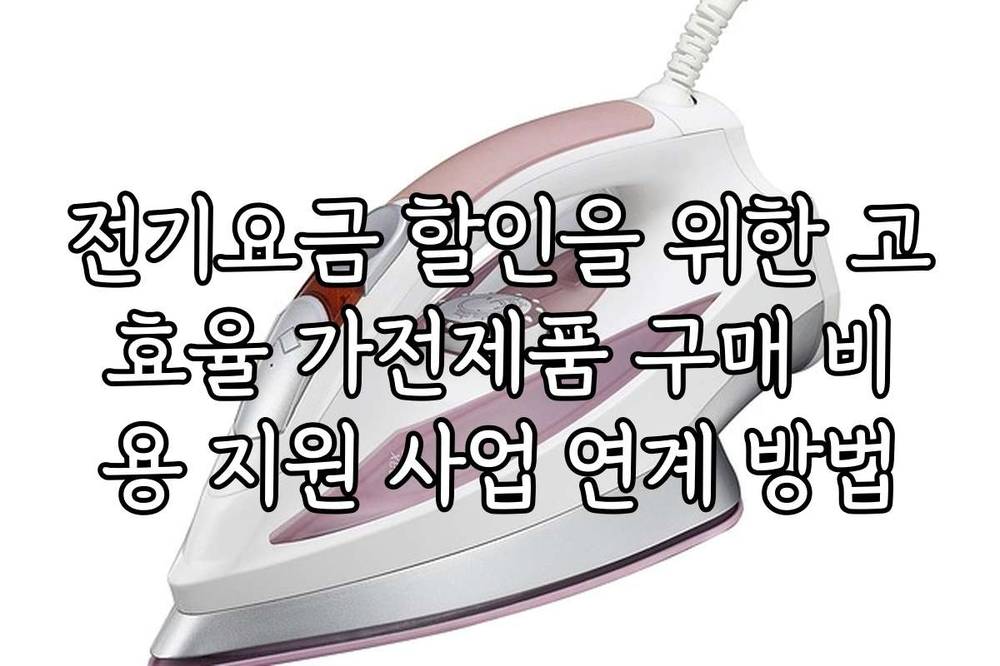 전기요금 할인을 위한 고효율 가전제품 구매 비용 지원 사업 연계 방법