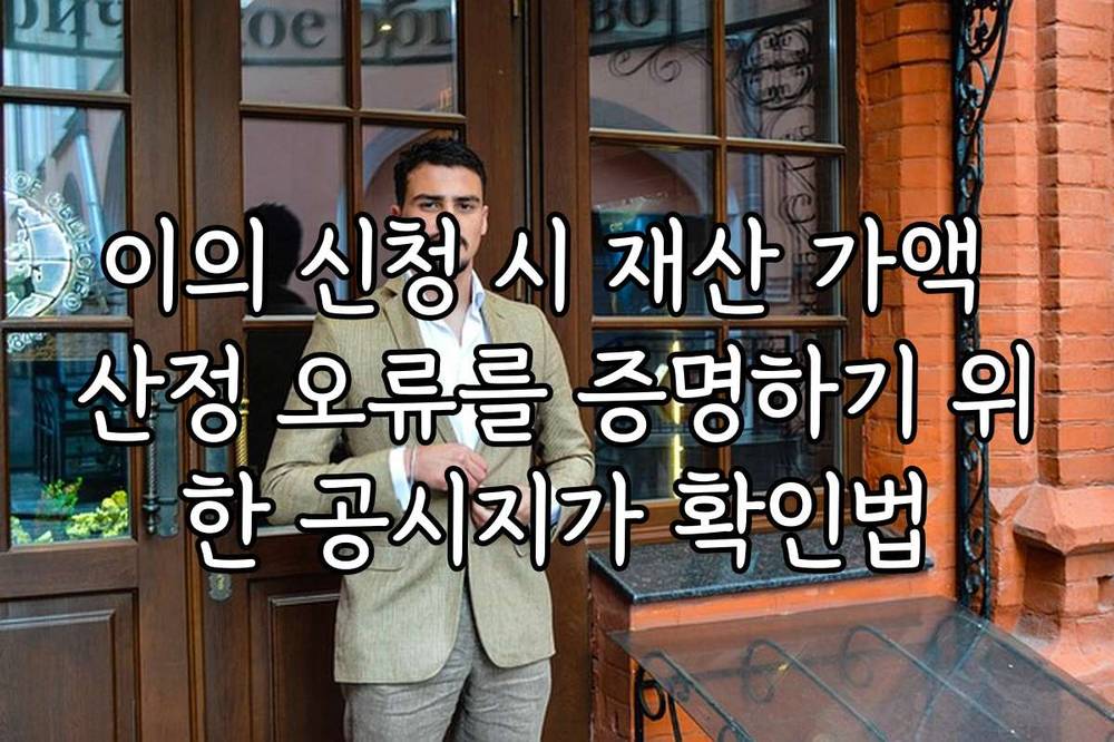 이의 신청 시 재산 가액 산정 오류를 증명하기 위한 공시지가 확인법