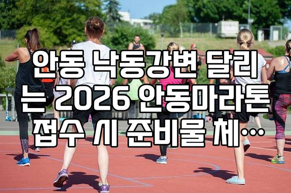 안동 낙동강변 달리는 2026 안동마라톤 접수 시 준비물 체크리스트