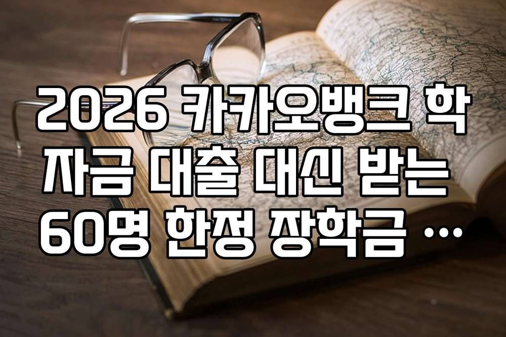 2026 카카오뱅크 학자금 대출 대신 받는 60명 한정 장학금 선발 기준