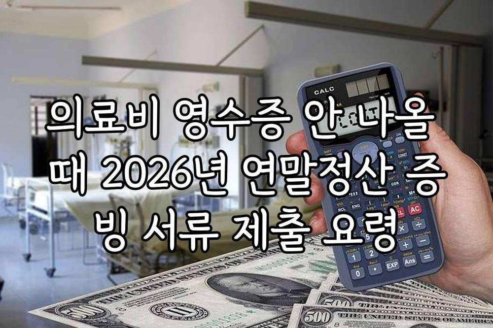 의료비 영수증 안 나올 때 2026년 연말정산 증빙 서류 제출 요령