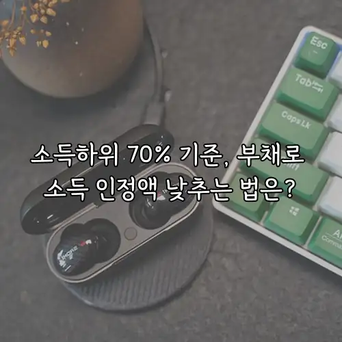 소득하위 70% 기준, 부채로 소득 인정액 낮추는 법은?