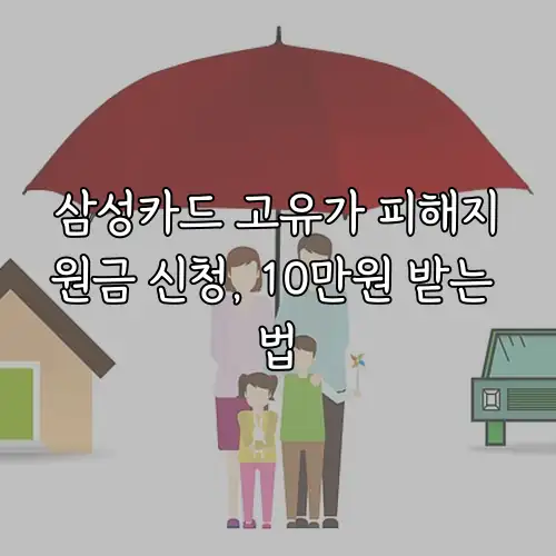 삼성카드 고유가 피해지원금 신청, 10만원 받는 법