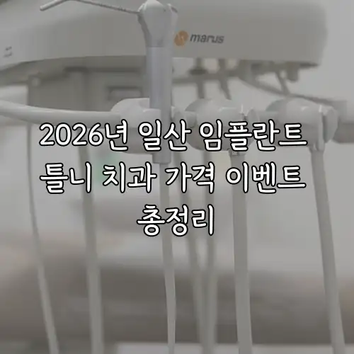 2026년 일산 임플란트 틀니 치과 가격 이벤트 총정리