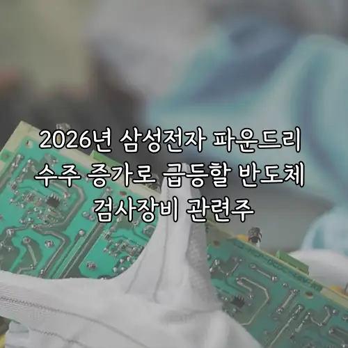 2026년 삼성전자 파운드리 수주 증가로 급등할 반도체 검사장비 관련주