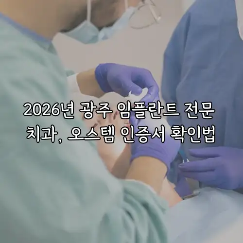 2026년 광주 임플란트 전문 치과, 오스템 인증서 확인법