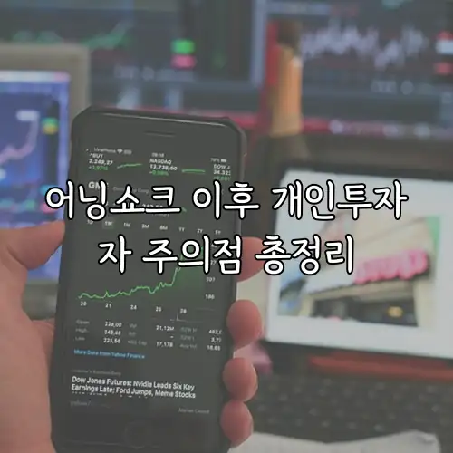 어닝쇼크 이후 개인투자자 주의점 총정리