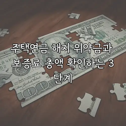 주택연금 해지 위약금과 보증료 총액 확인하는 3단계