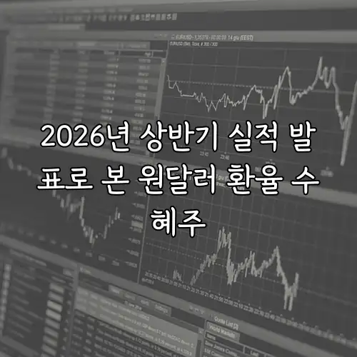 2026년 상반기 실적 발표로 본 원달러 환율 수혜주